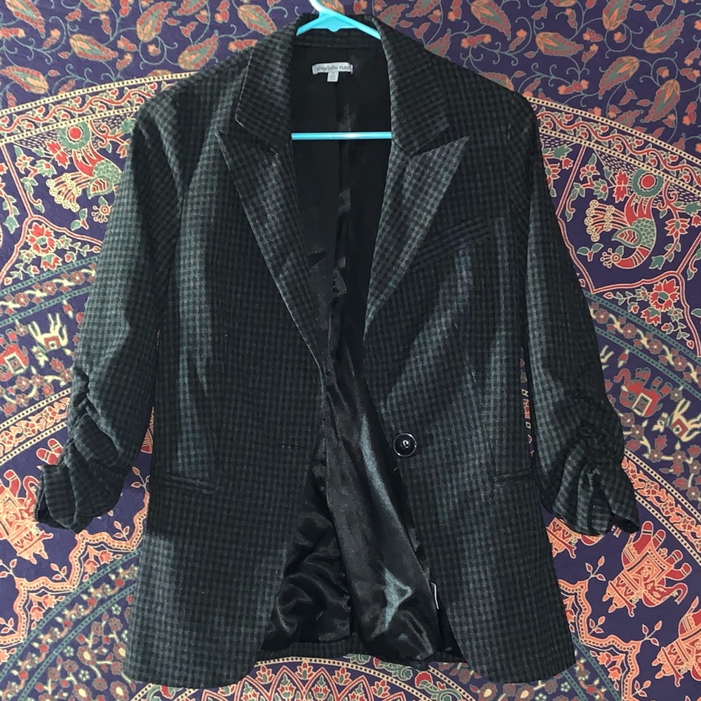 plaid blazer